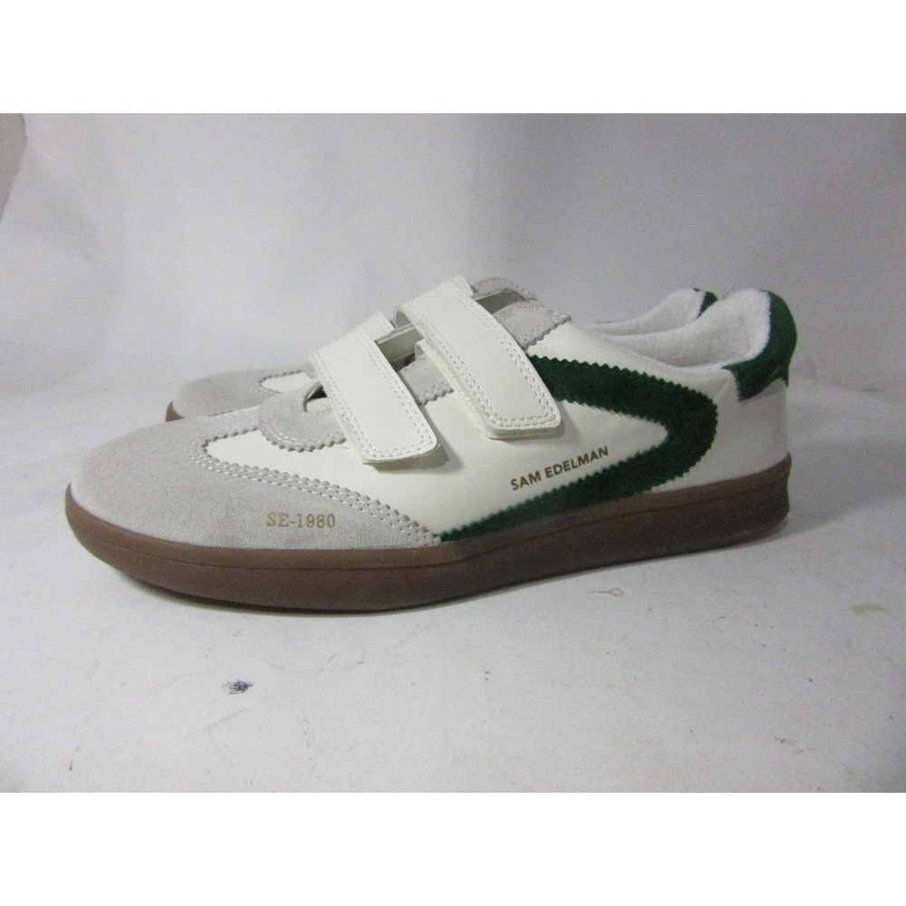 Sam Edelman Shoes Womens US 8.5 M White Green Talia Adjustable Strap Sneakers - Picture 2 of 11